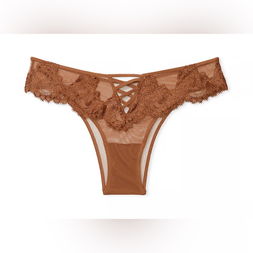 Victoria’s Secret DREAM ANGELS Boho Floral Embroidery Brazilian Panty Size M